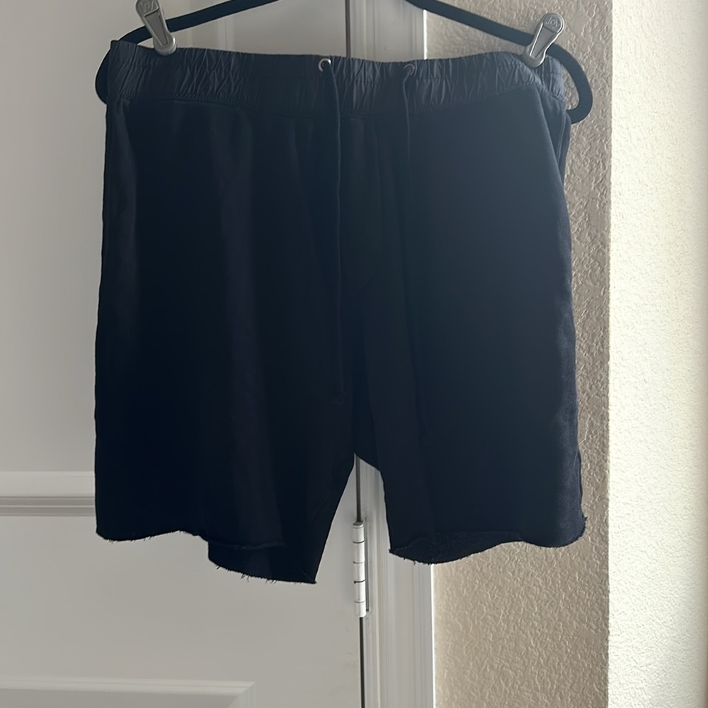 James Perse-Supima Cotton-Jersey Drawstring Shorts-Black-Small